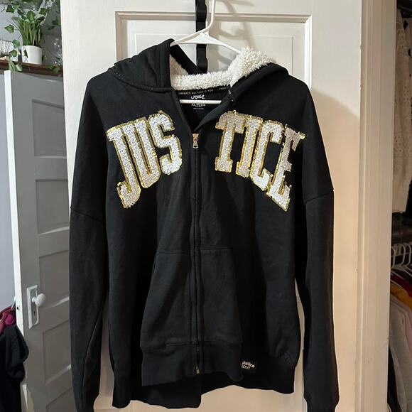 Black and gold justice zip up - Picture 1 of 3